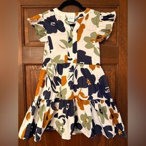 Floral Kids Dress with Puff Sleeves